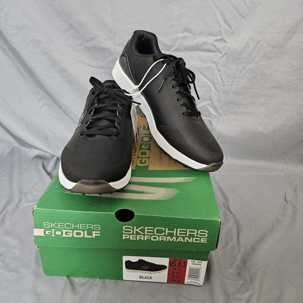 Skechers‎ Go Golf Men's Shoes Black Ultra Go GripFlex Spikeless Size 8.5
